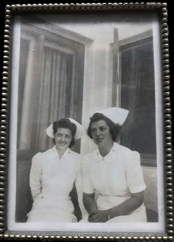 Doris and Mary in Waukesha, 1941